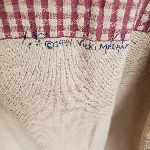 Vintage 1994 T-Shirt XL Single Stitch Flag Stars 3 Buttons Made USA 100% Cotton - Picture 7 of 8